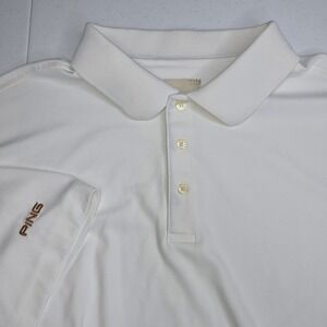 PING Ottoman Men's 2XL White Polo Short Sleeve Golf Shirt -2266